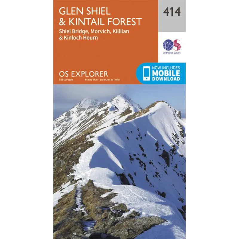 OS Explorer Map 414 - Glen Shiel and Kintail Forest